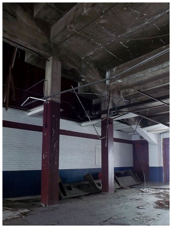 underneath showing old bones of stadium